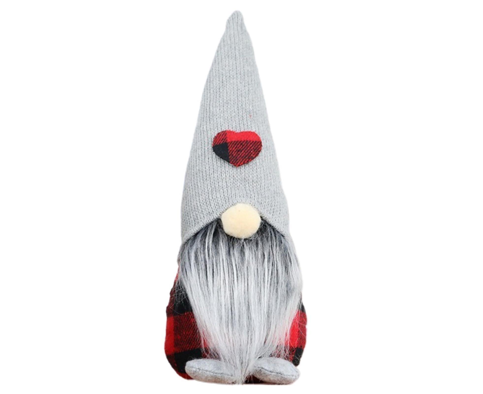 Plush Doll Grid Compact Party Ornament Dwarf Xmas Tree Pendant-L Plush Doll Grid Compact Party Ornament Dwarf Xmas Tree Pendant-L