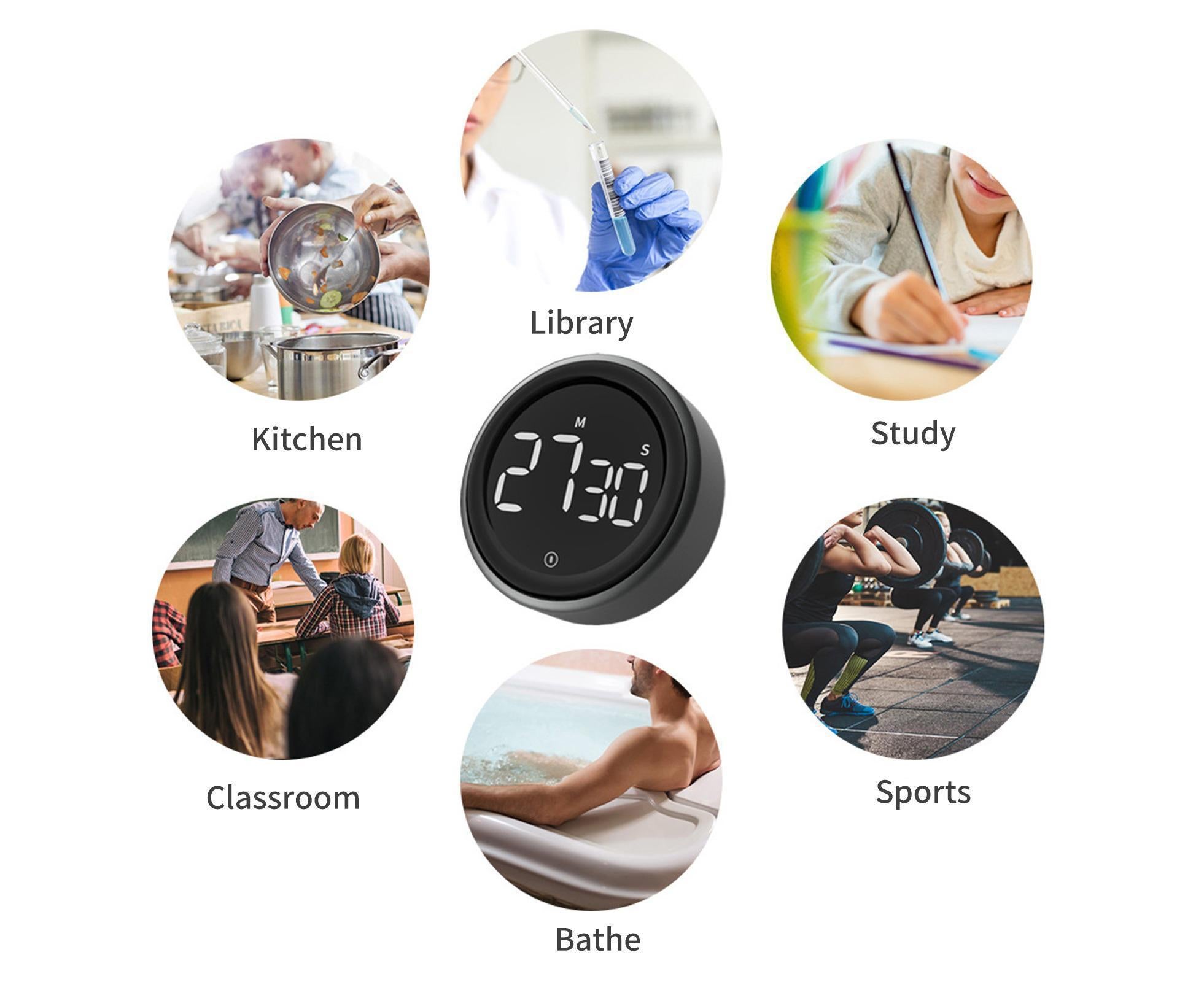 Kitchen Timer - Digital Countdown - Loud Alarm