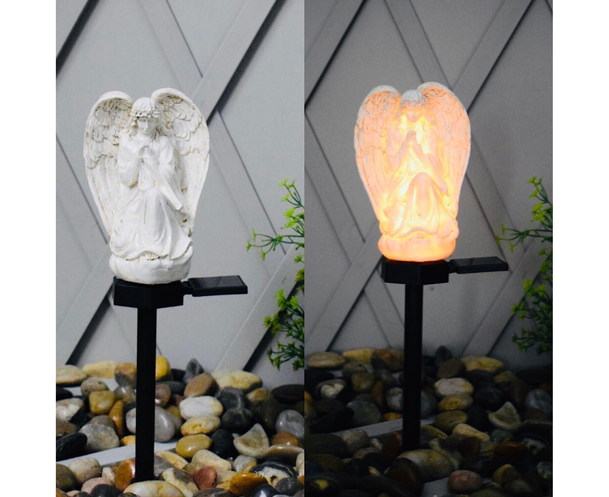 Solar Angel Stake Light Garden Decor - A