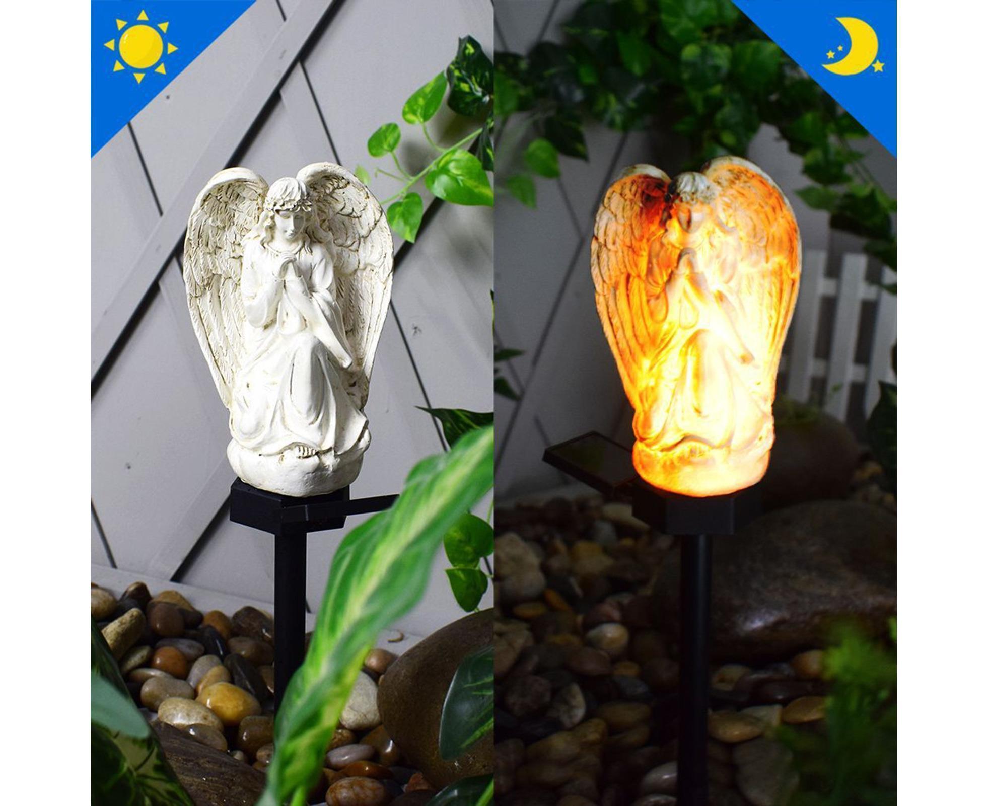 Solar Angel Stake Light Garden Decor - A