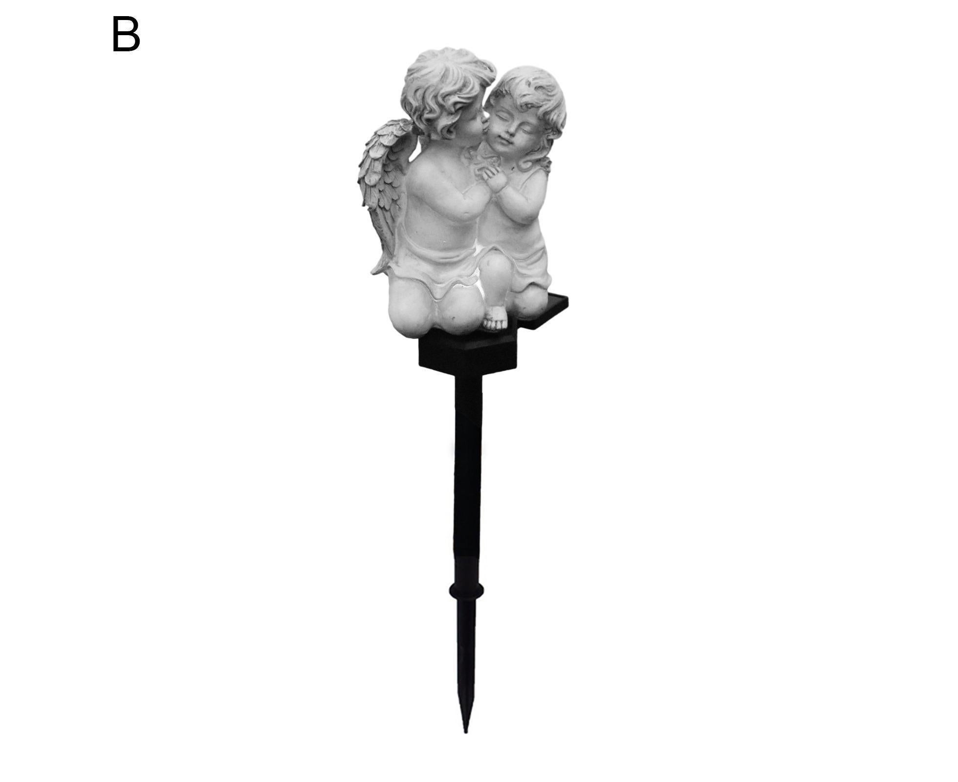 Solar Angel Stake Light Garden Decor - B