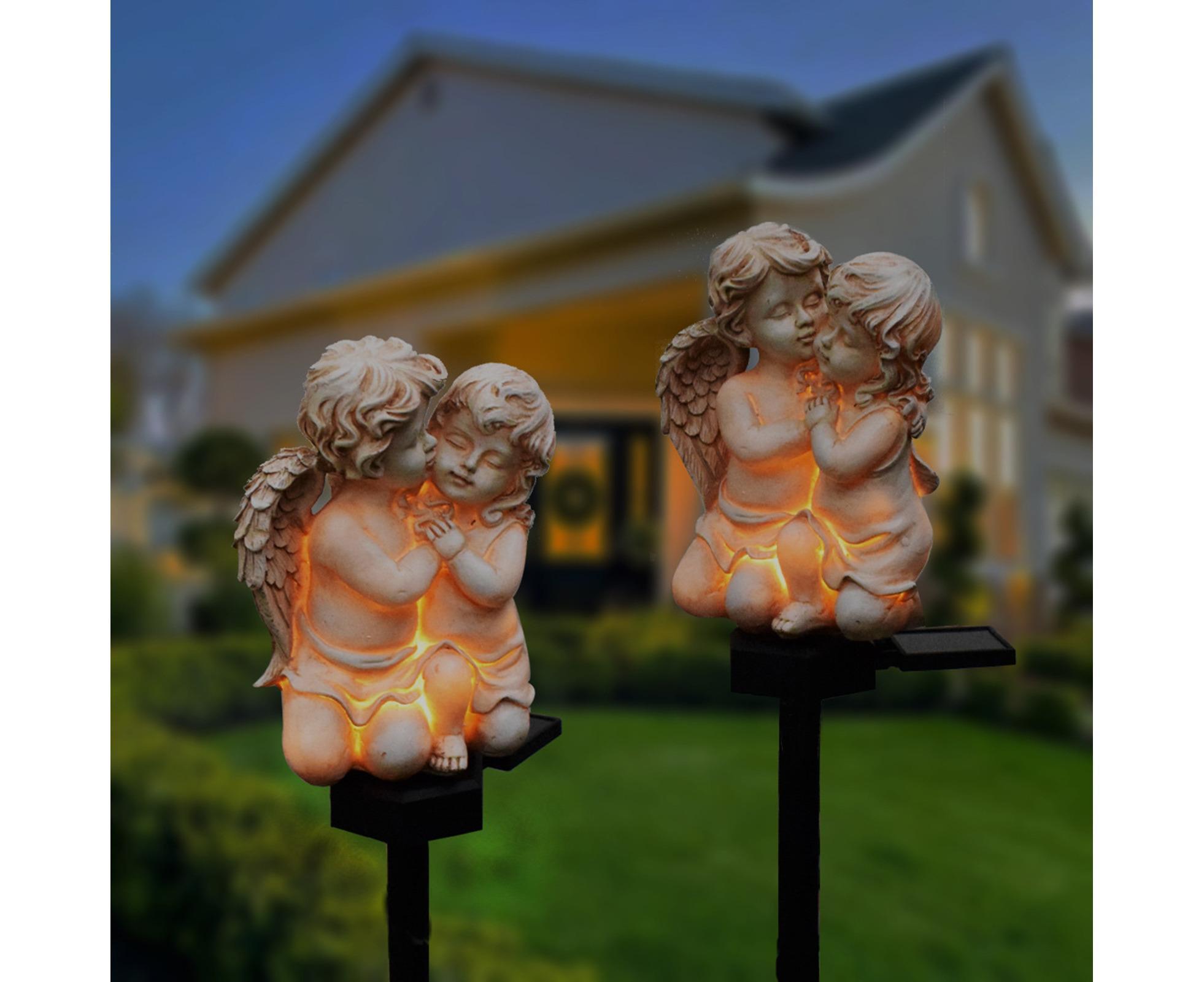 Solar Angel Stake Light Garden Decor - B