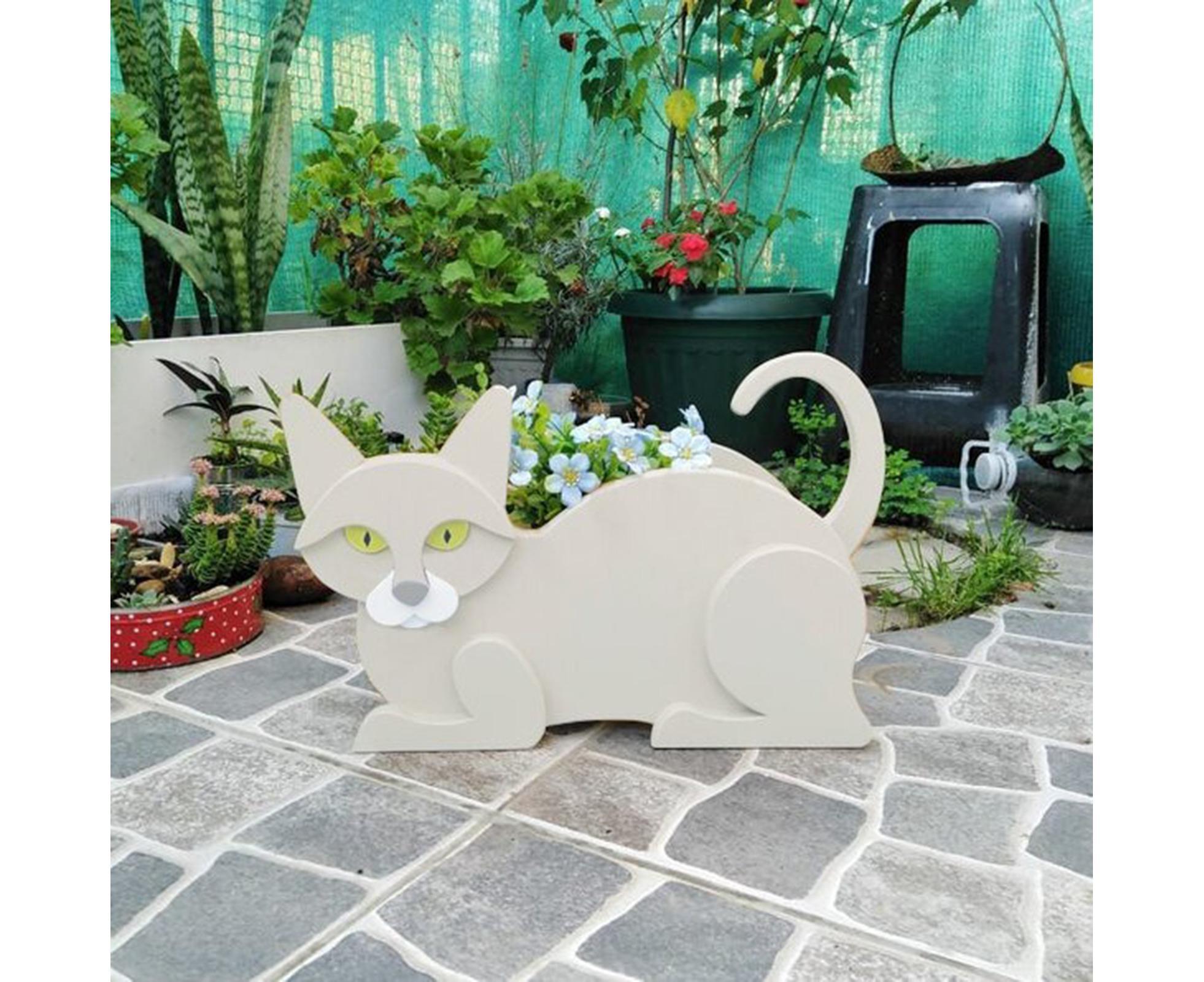 Flower Pot Cat Shape Garden Decoration - H