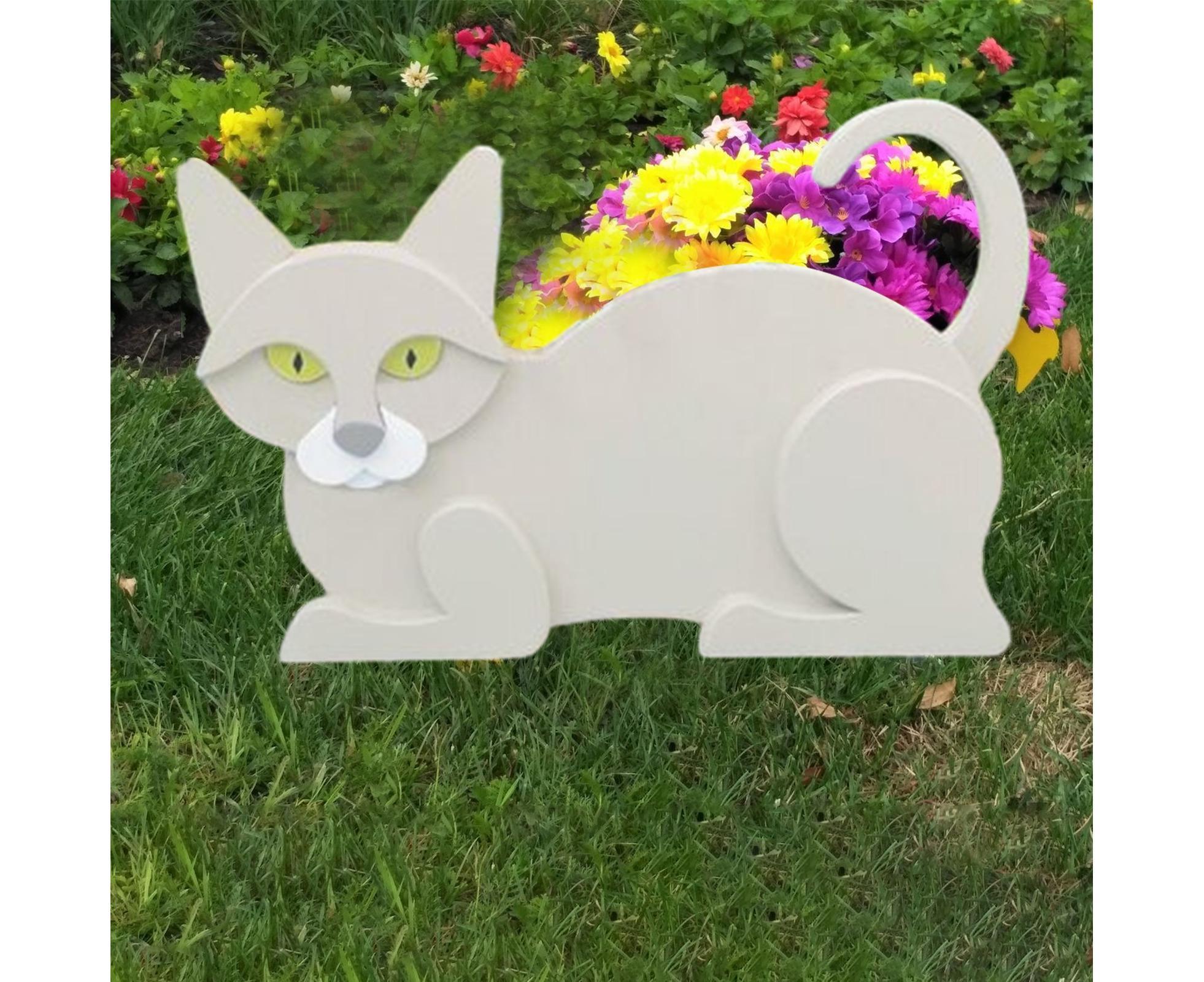 Flower Pot Cat Shape Garden Decoration - H