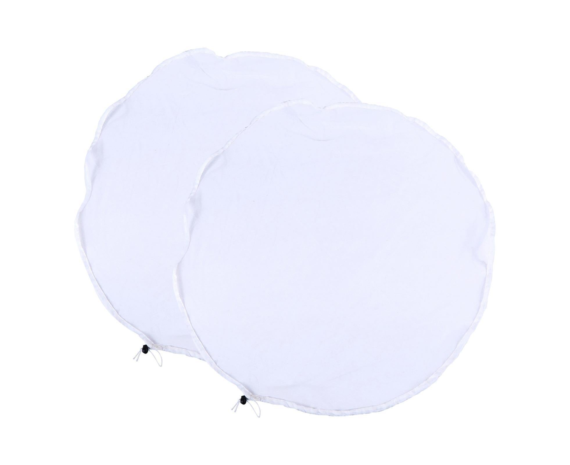 2Pcs Mesh Rain Barrel Cover - White 2Pcs Mesh Rain Barrel Cover - White