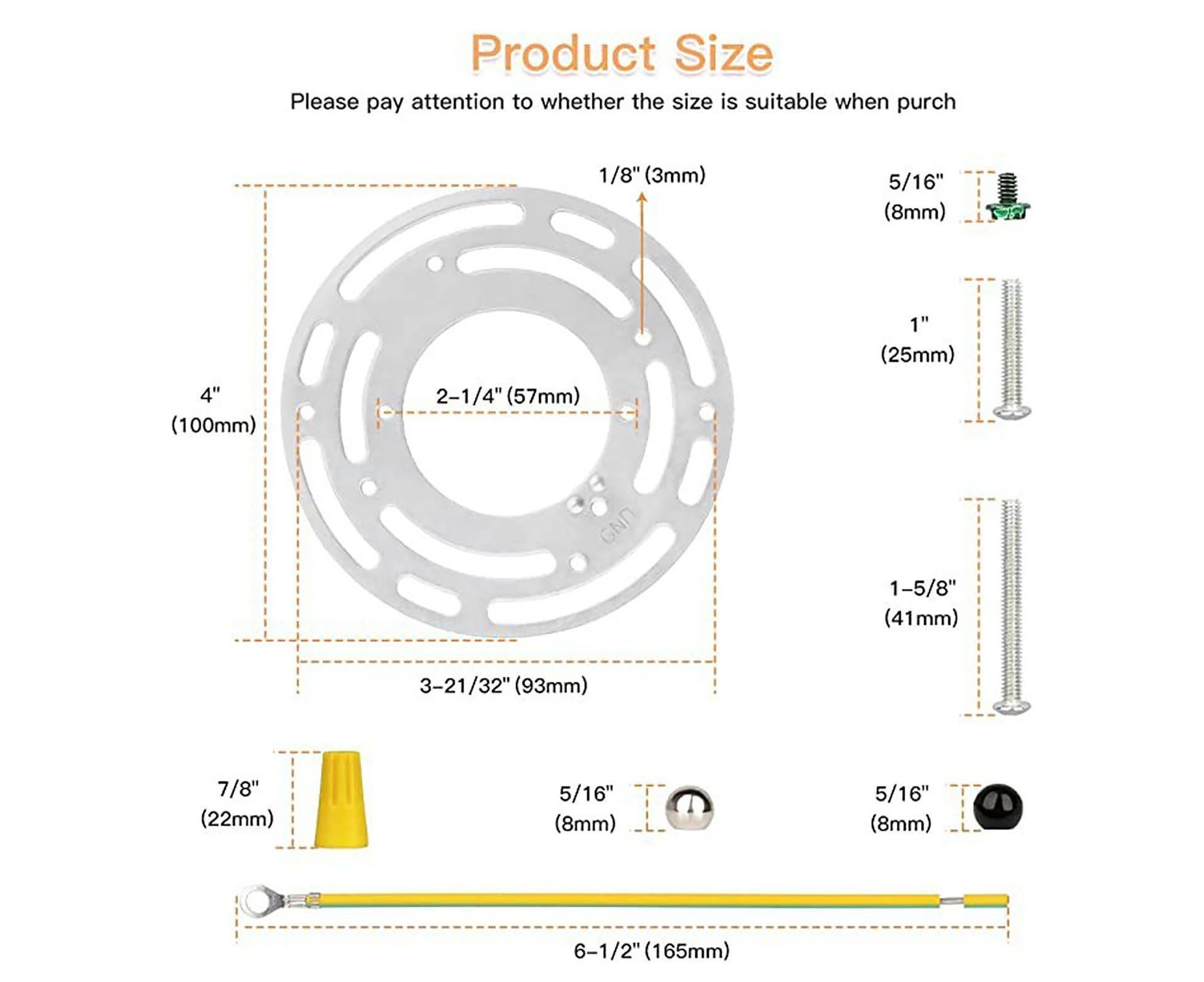 1 Set Light Fixture Mounting Plate - Sets