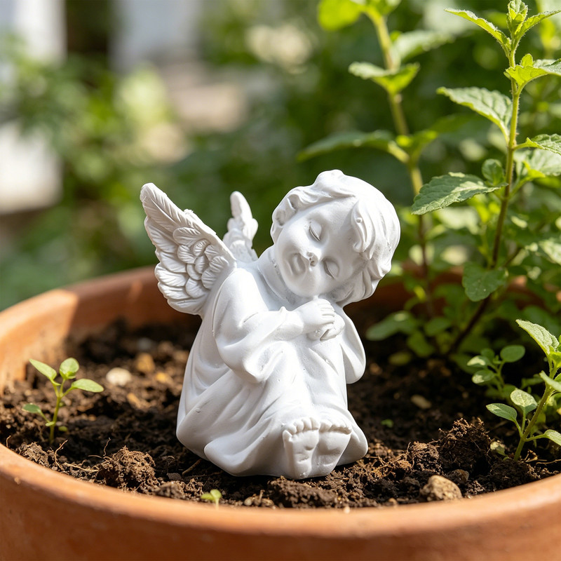Thinking Angel Figurine Right Thinking Angel Figurine Right