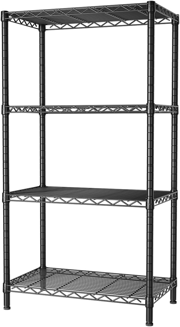 CARLA HOME 4-Tier Adjustable Metal Storage Shelves Wire Rack Organizer for Kitchen