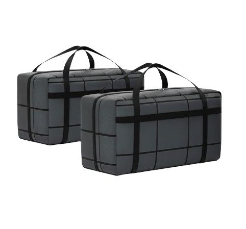 CARLA HOME 2-Pack 180L Extra Large Moving Storage Bags with Handles & Duty Zippered for Clothes