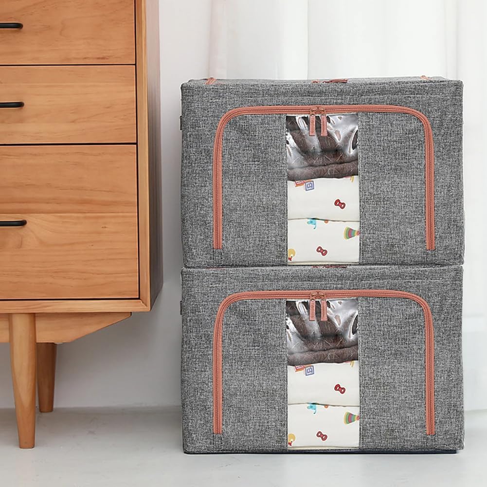 CARLA HOME 3 pack Large Clothes Storage Bins with Lids for Clothing
