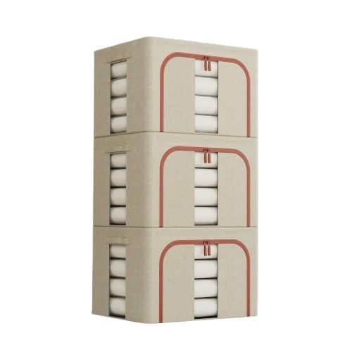 CARLA HOME 3 pack Large Clothes Storage Bins with Lids for Clothing