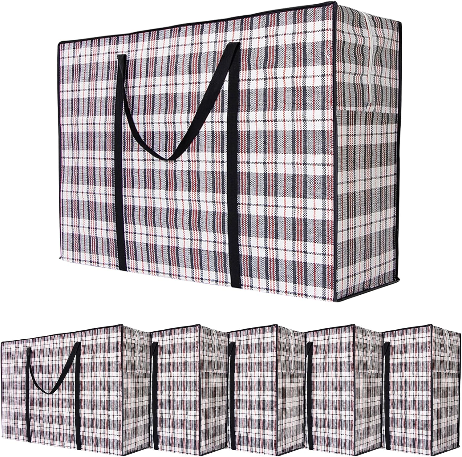 CARLA HOME 6 Pack Large Moving Storage Bags with Zipper & Handles for Clothes CARLA HOME 6 Pack Large Moving Storage Bags with Zipper & Handles for Clothes