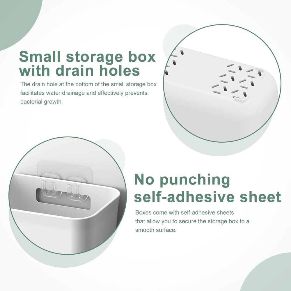 CARLA HOME 4-Pack Self-Adhesive Wall Storage Box for Cabinet Doors