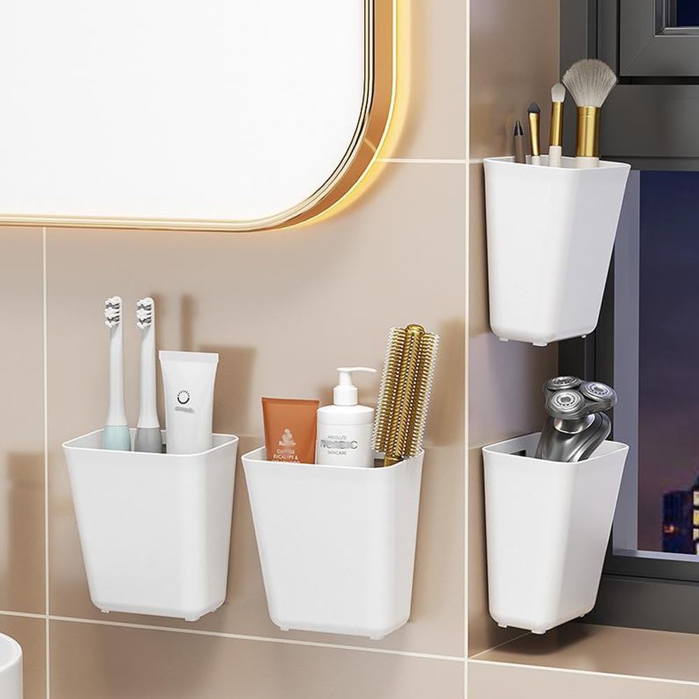 CARLA HOME 4-Pack Self-Adhesive Wall Storage Box for Cabinet Doors