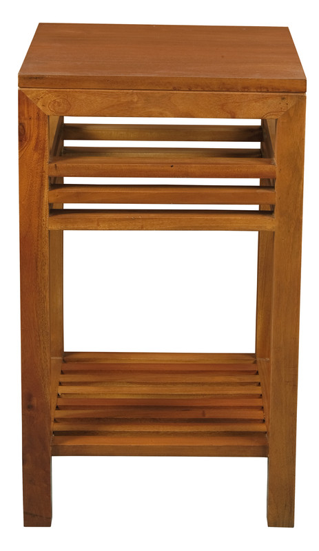 Holland Solid Mahogany Lamp Table (Light Pecan)