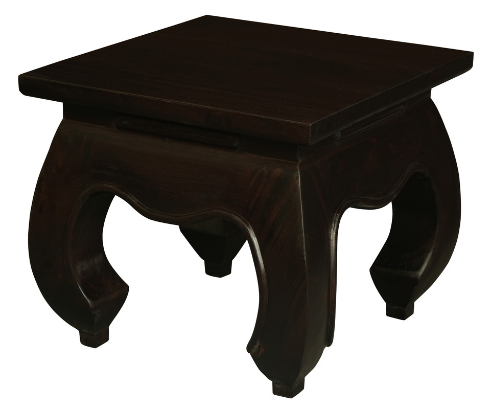 Dynasty Solid Mahogany Timber Lamp Table (Chocolate)