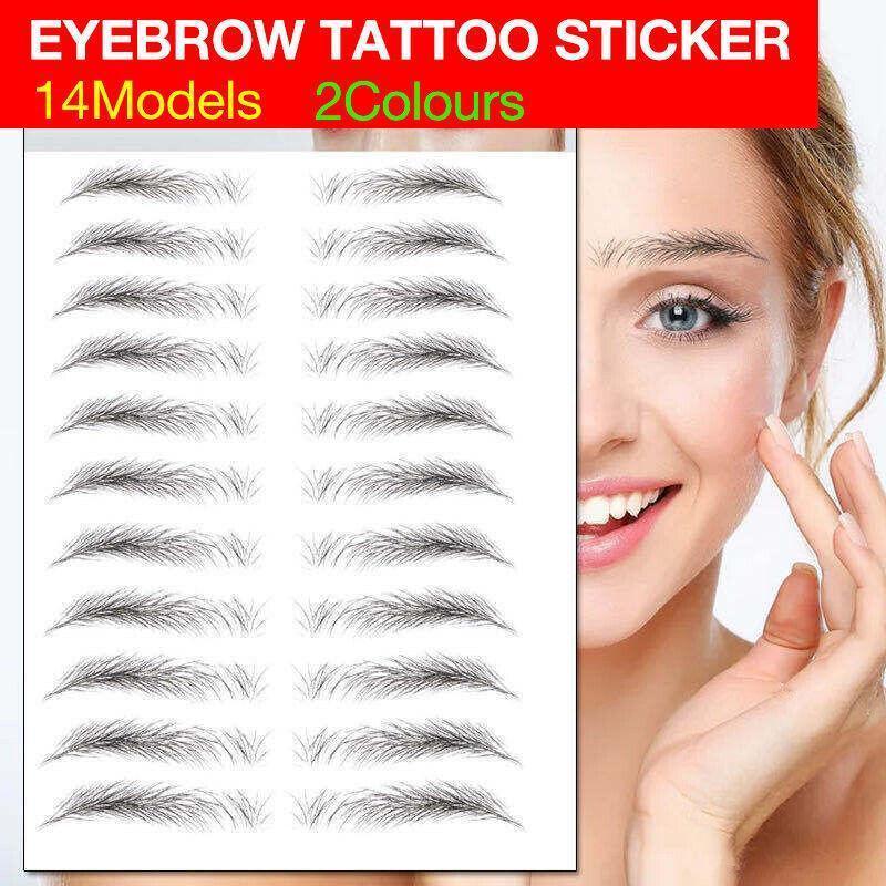 3D Waterproof Eyebrow Tattoo Sticker Hair-Like Natural Brows for Sparse Eyebrows - E15