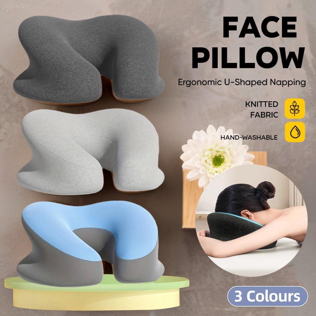 Universal Massage Table Face Cushion Pillow U Shape Head Face Down Rest Pillow – Light Grey