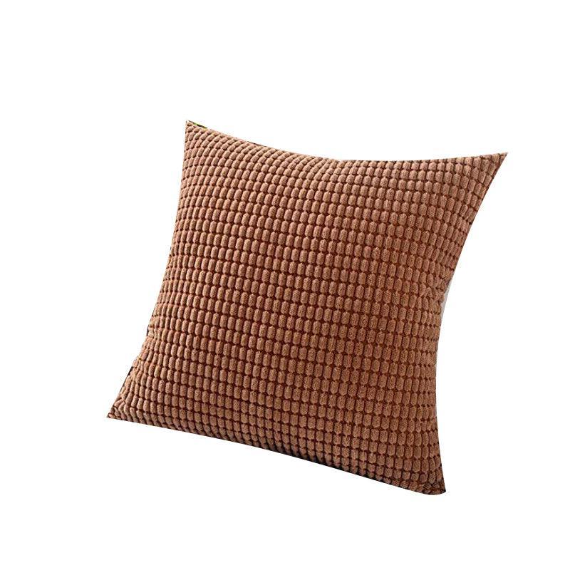 45X45 Plain Solid Colour Cushion Cover Decorative Pillow Case Home Multicoloured - Black