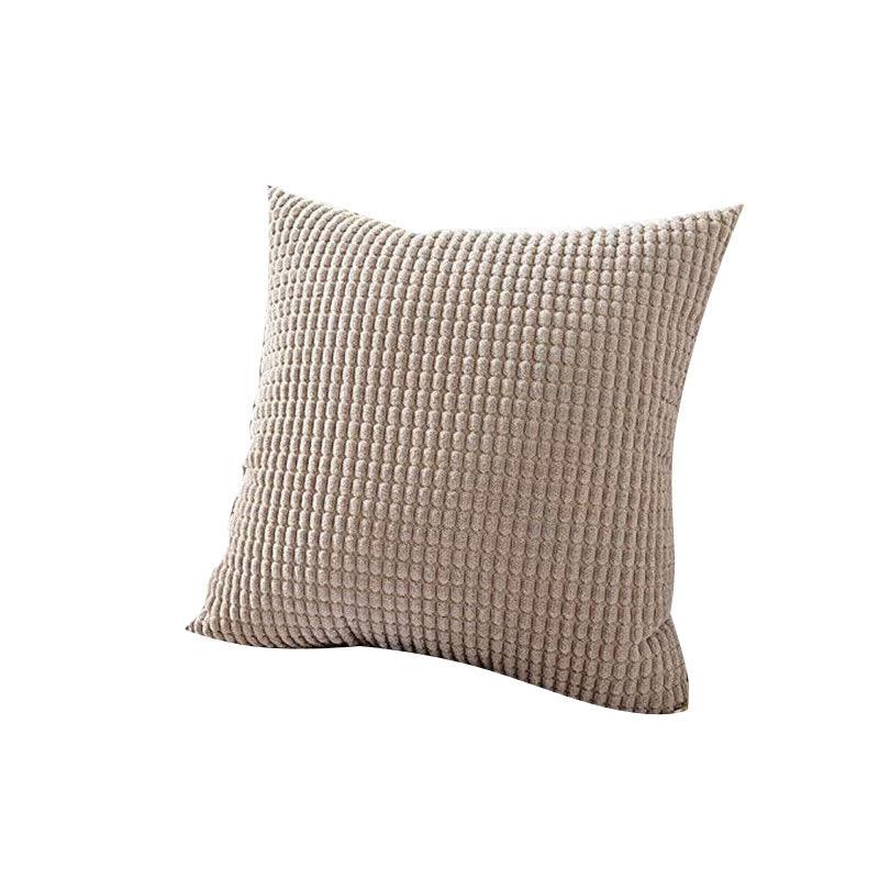 45X45 Plain Solid Colour Cushion Cover Decorative Pillow Case Home Multicoloured - Black