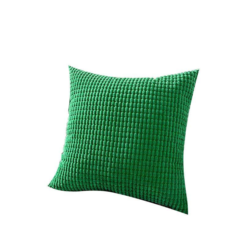 45X45 Plain Solid Colour Cushion Cover Decorative Pillow Case Home Multicoloured - Black
