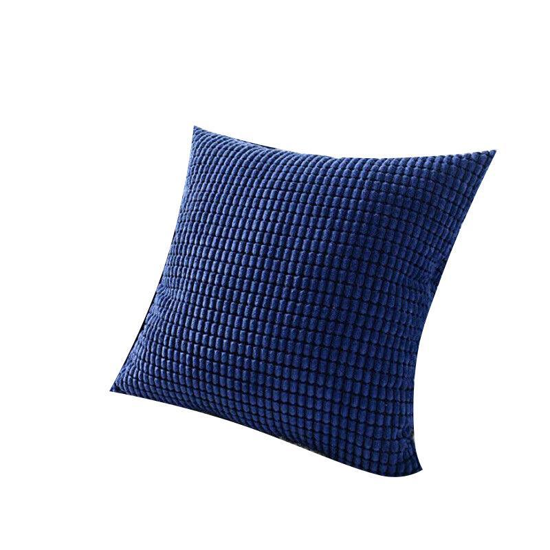 45X45 Plain Solid Colour Cushion Cover Decorative Pillow Case Home Multicoloured - Black