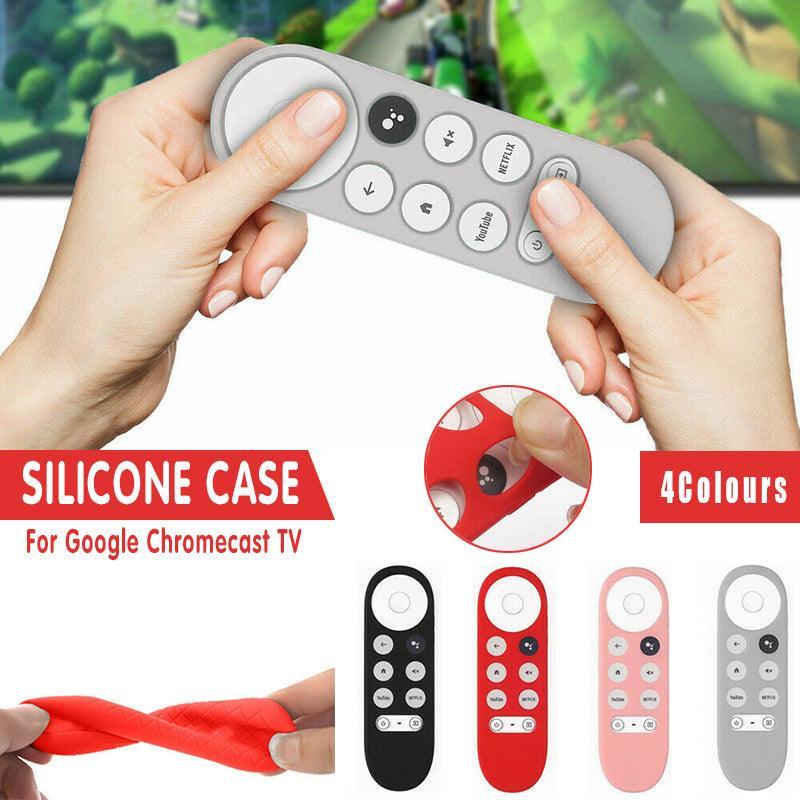 Silicone Case Protective Cover Shell For Google Chromecast Tv 2020 Voice Remote - White