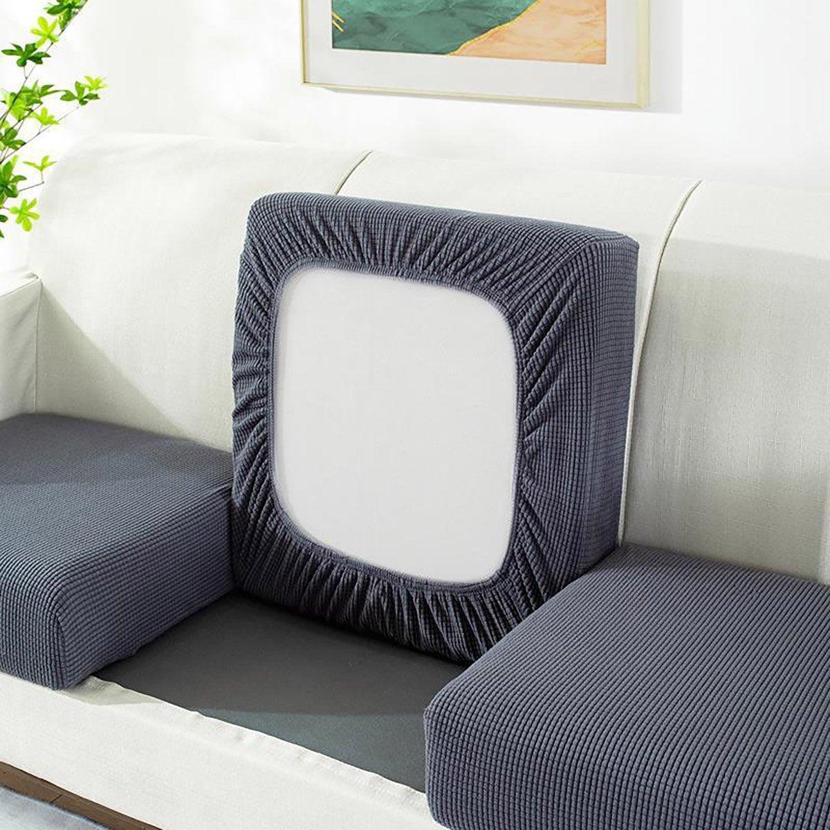 Stretch Sofa Slipcover 4 Seasons Universal Couch Protector Elastic Fabric Cover - Single-Dark-Grey