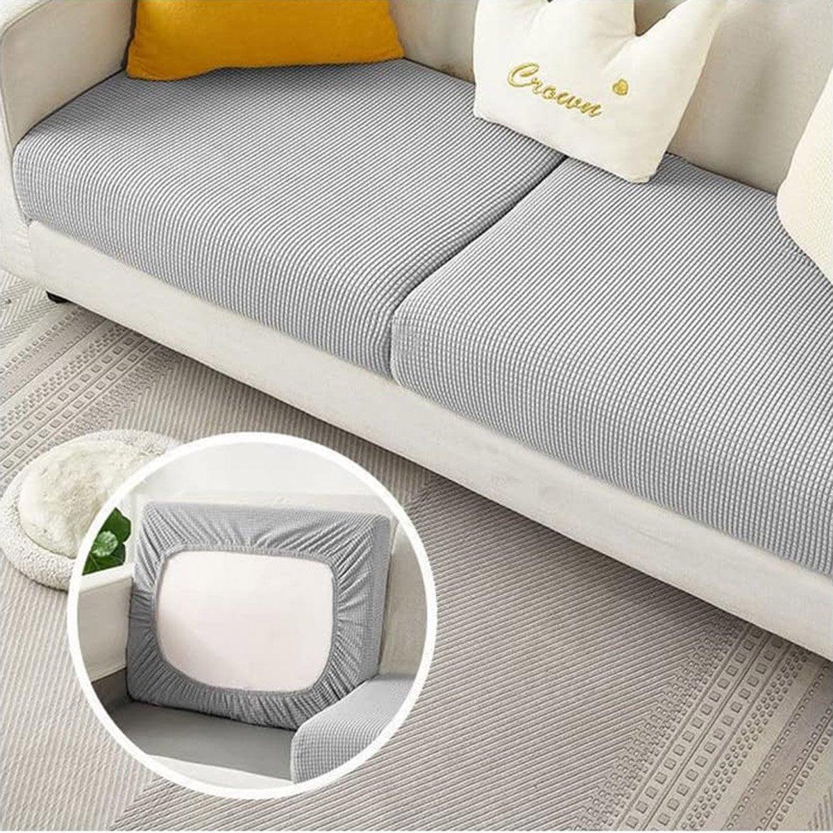 Stretch Sofa Slipcover 4 Seasons Universal Couch Protector Elastic Fabric Cover - Single-Dark-Grey