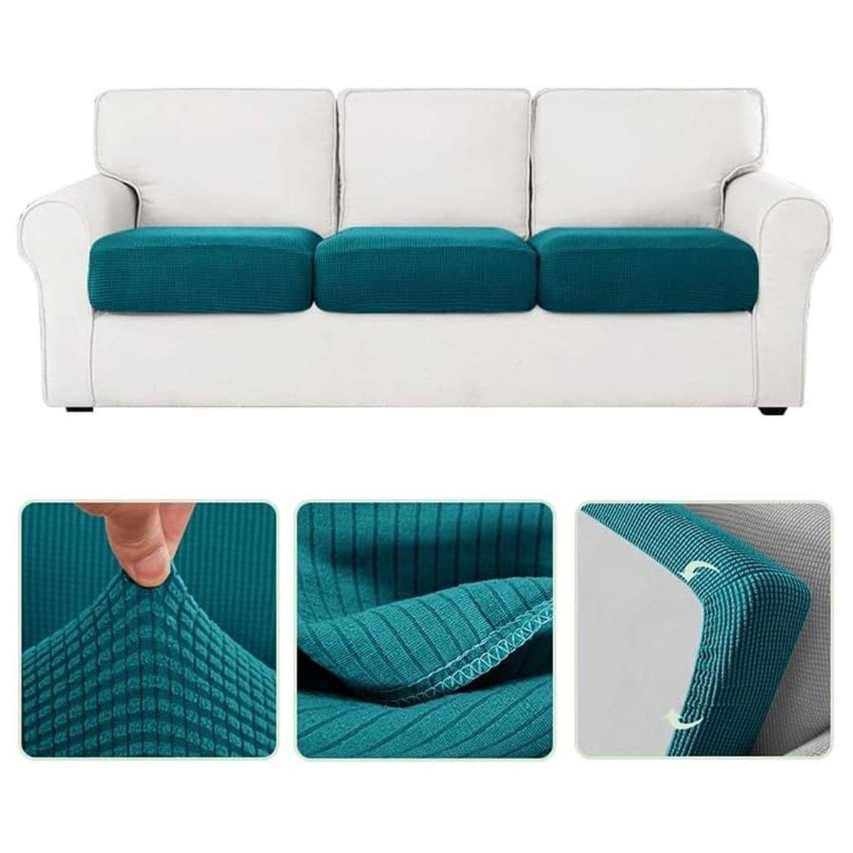 Stretch Sofa Slipcover 4 Seasons Universal Couch Protector Elastic Fabric Cover - Single-Navy