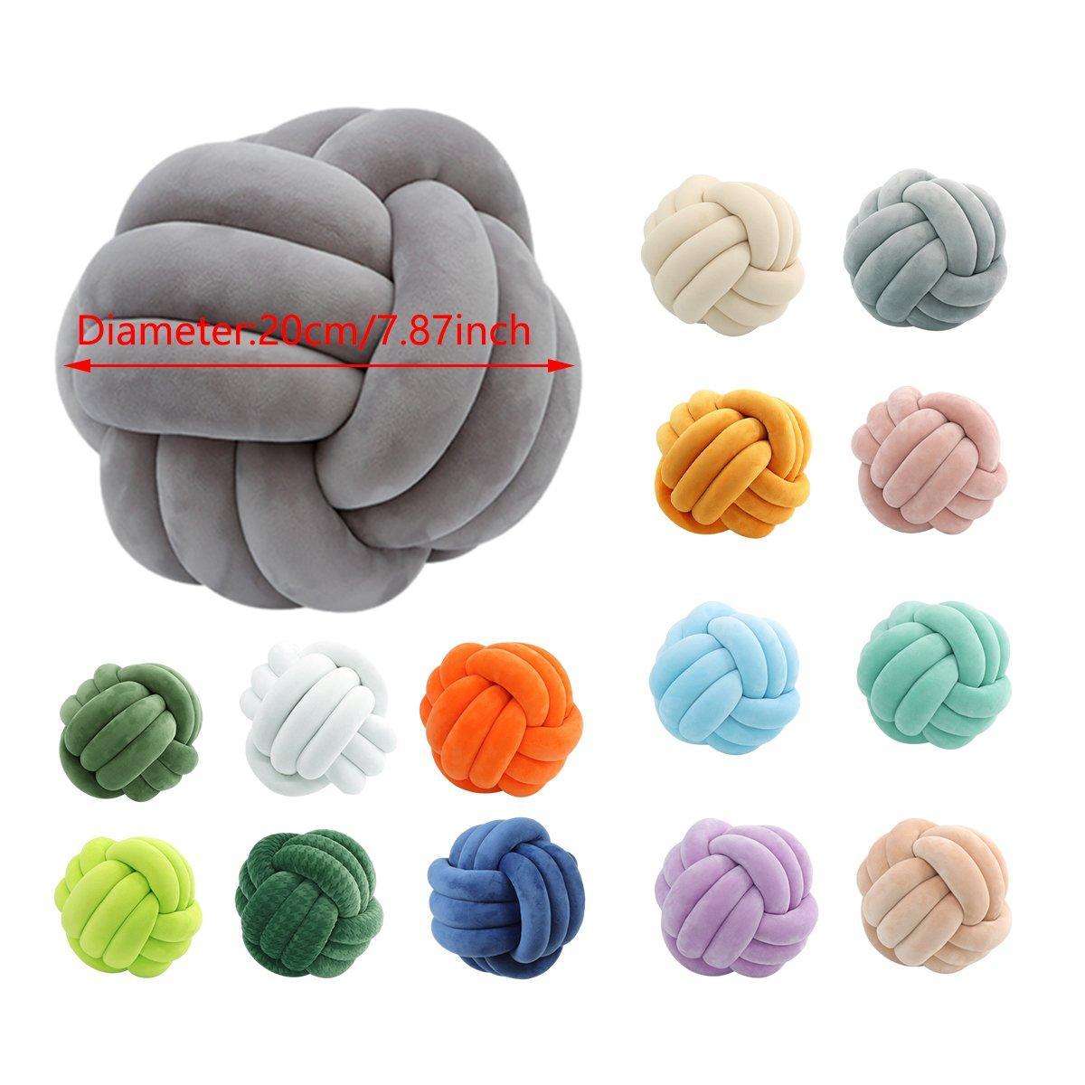 Three-Strand Braided Round Pillow Sofa Cushion Decorative Pillow for Living Room - Black