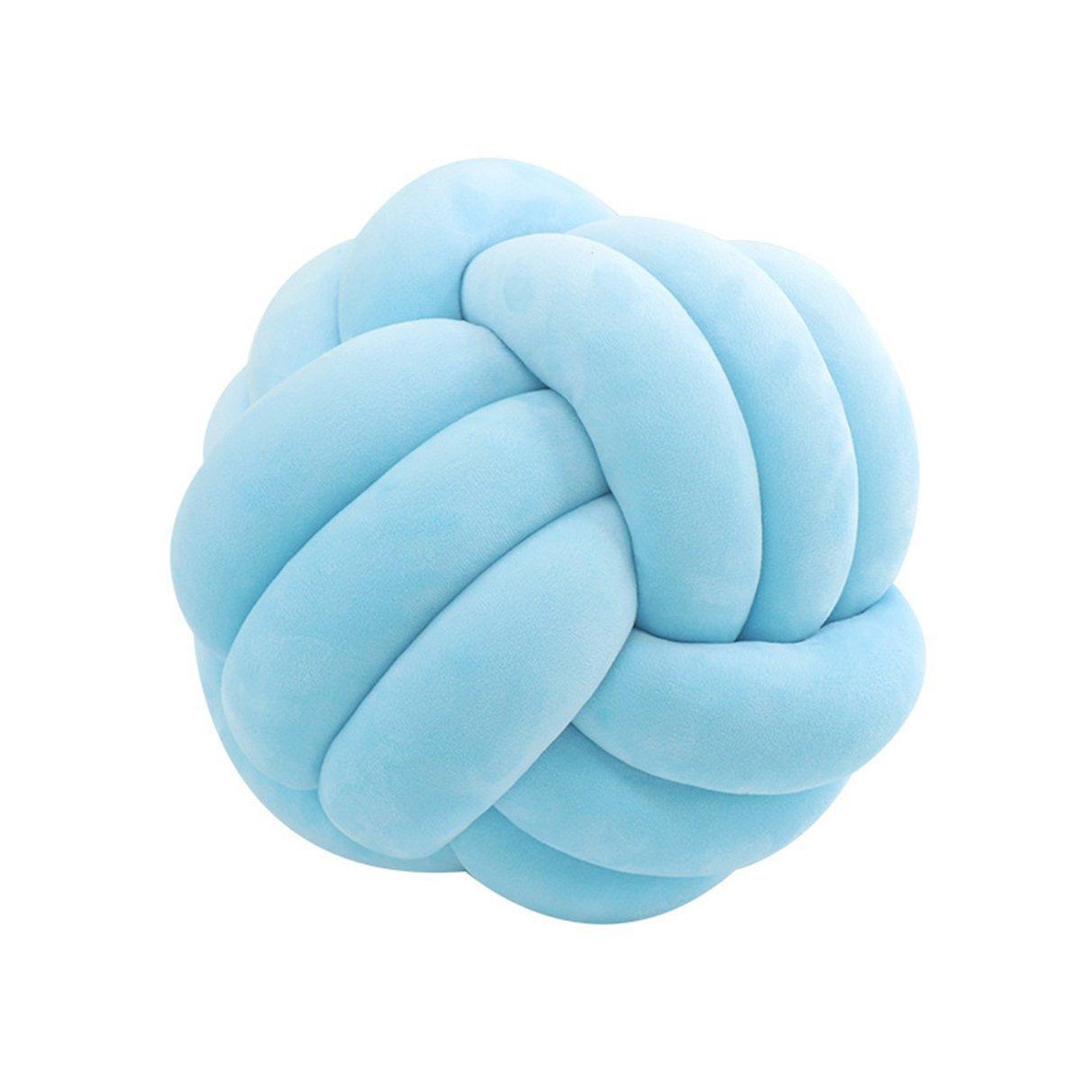 Three-Strand Braided Round Pillow Sofa Cushion Decorative Pillow for Living Room - Black