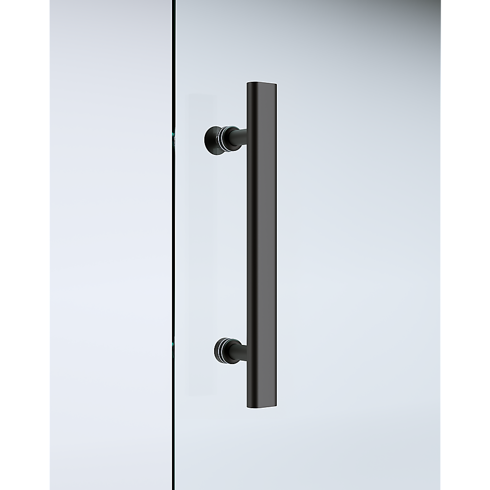 150mm Adjustable (2000x800mm) Single Door Corner Sliding Glass Shower Screen in Black
