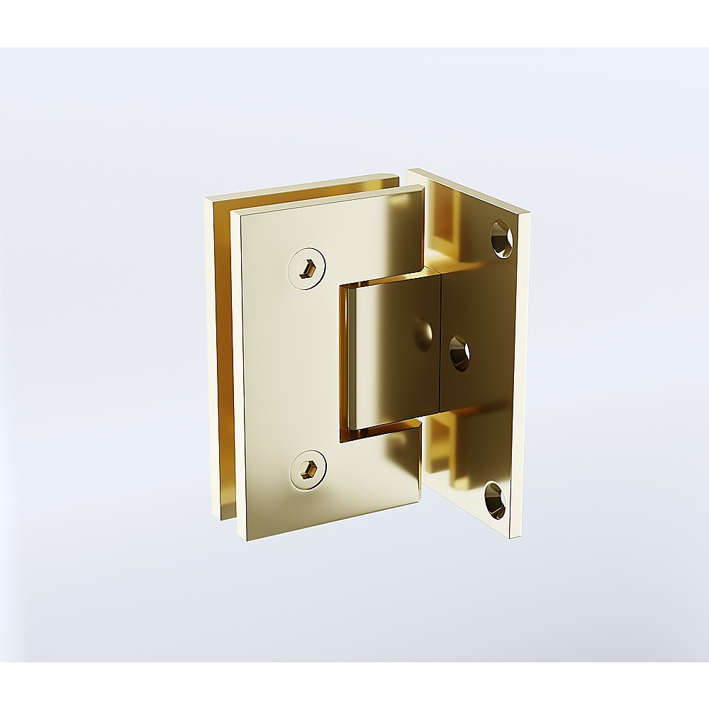 70cm Frameless Swing Bath Screen – Brushed Gold Hardware with Stainless steel hinge for Modern Bathrooms