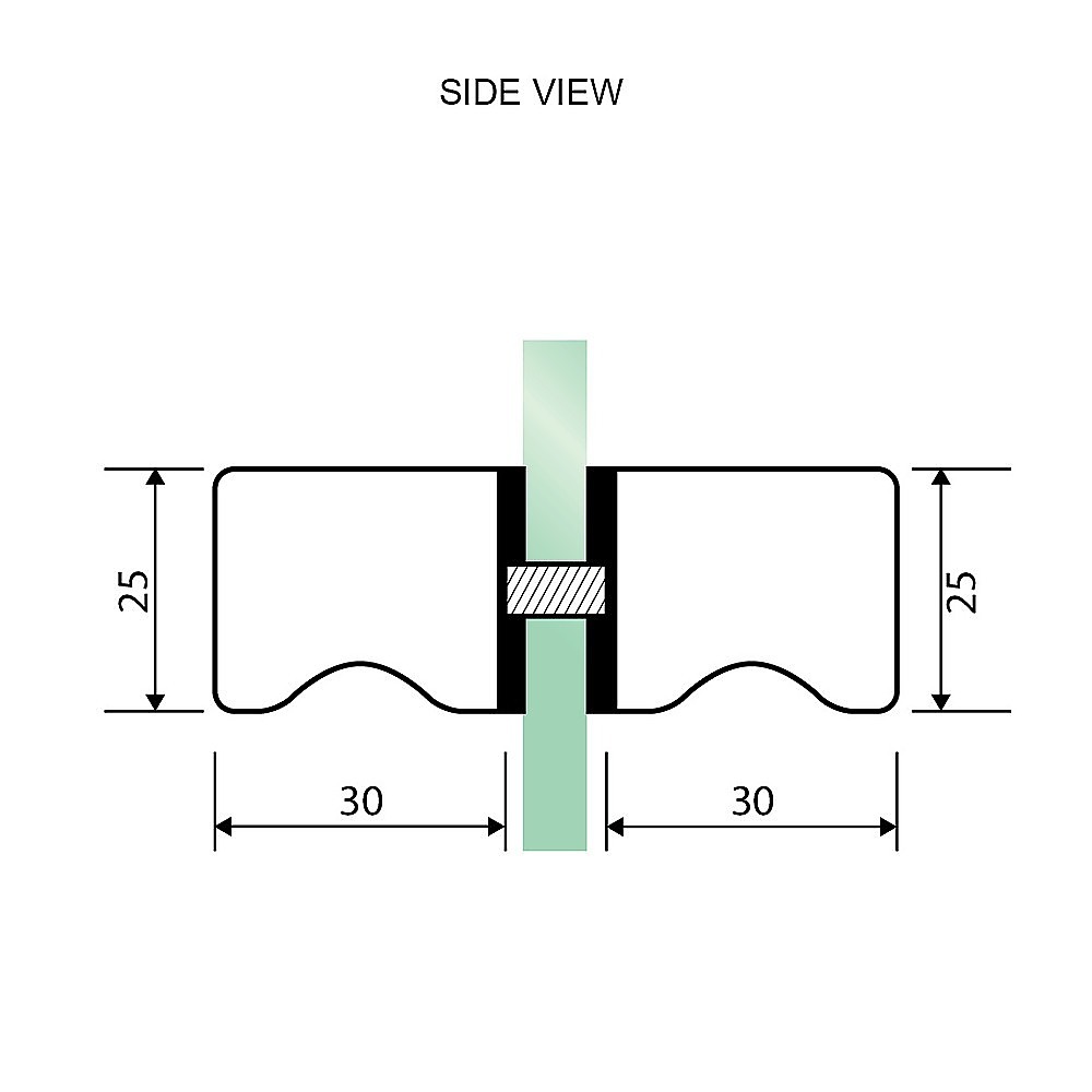 120cm Wall to Wall Frameless Shower Screen – White Wall & Floor F Bracket with SS Hinges & Square Knob Handle