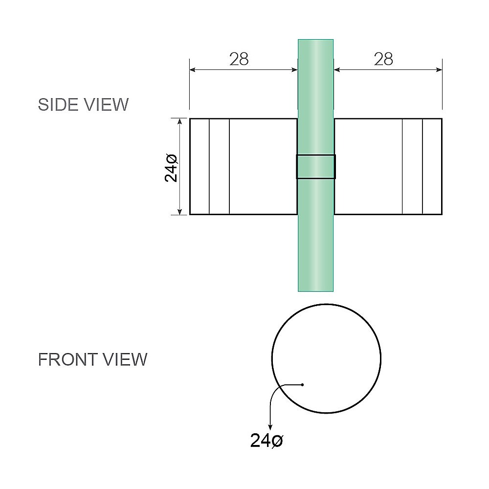 100cm Wall to Wall Frameless Shower Screen – Chrome Wall & Floor F Bracket with SS Hinges & Round Knob Handle