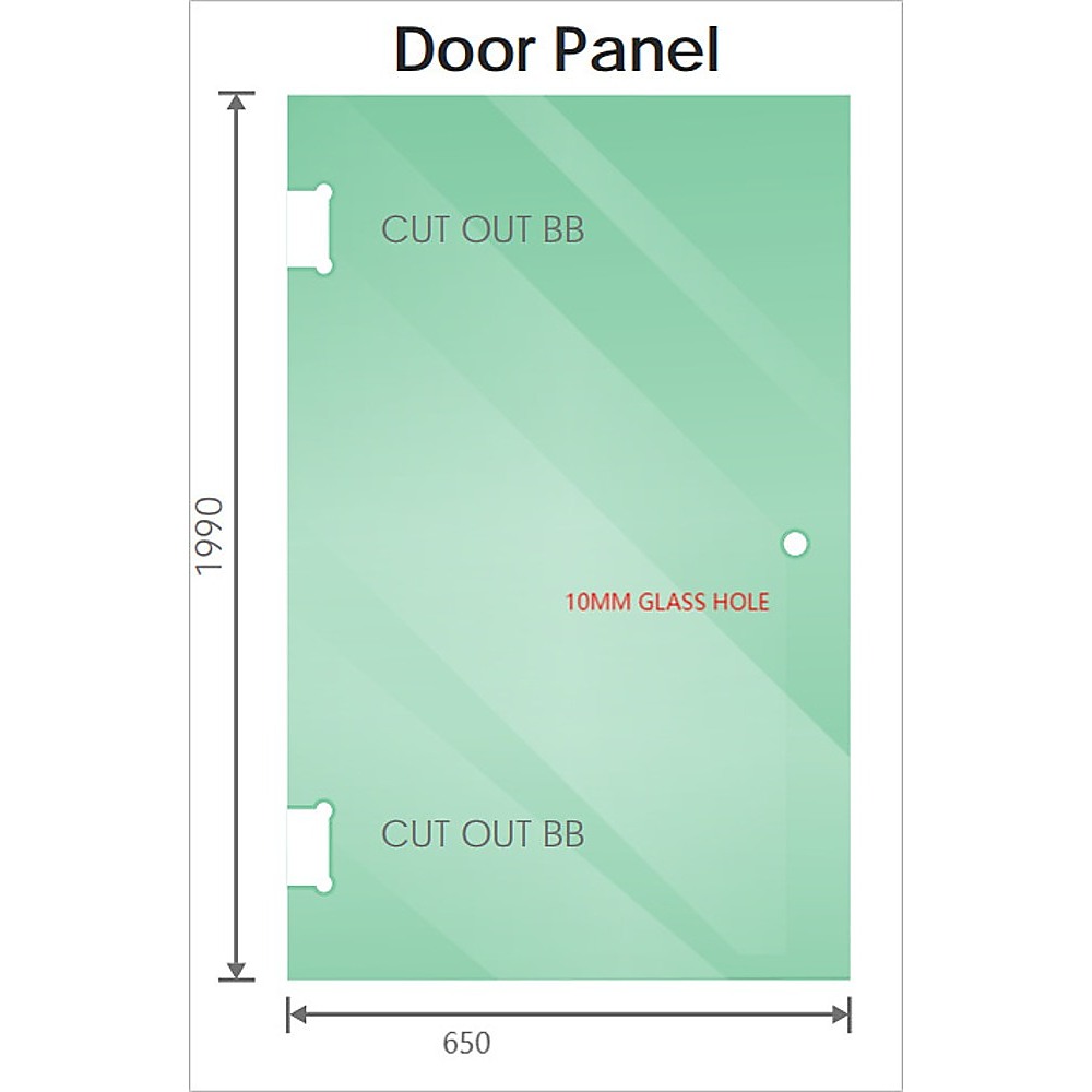 110x100cm Corner Frameless Shower Screen with White Wall Channel and Floor F-Bracket and SS Hinges, Square Knob Handle