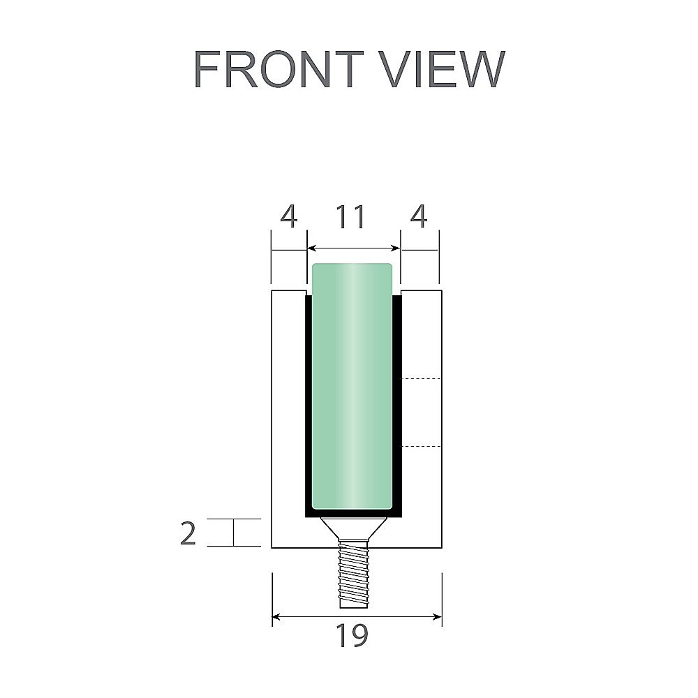 100x70cm Corner Frameless Shower Screen with Gunmetal Wall & Floor U-Brackets and SS Hinges, Round Knob Handle