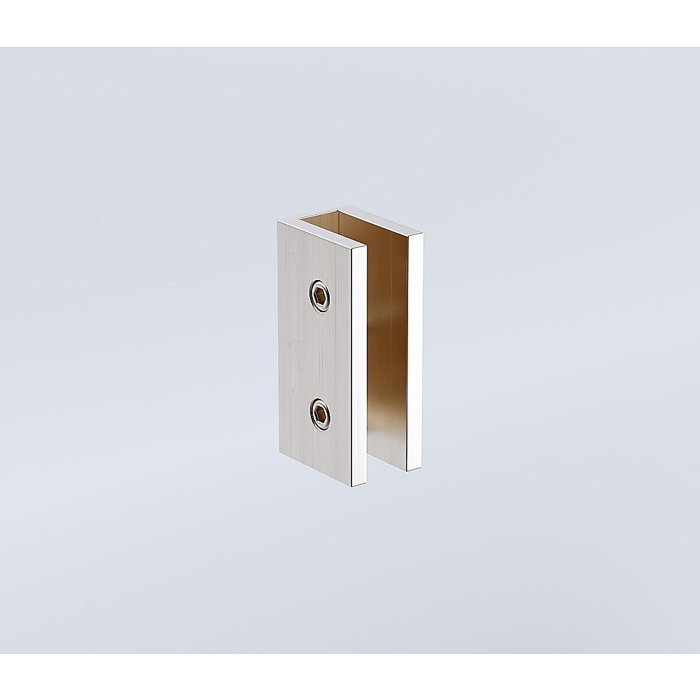 120x120cm Corner Frameless Shower Screen with Nickel Brackets and SS Hinges, Round Knob Handle