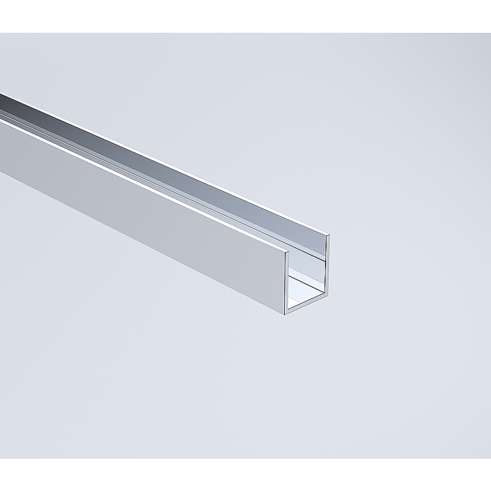 120x90cm Corner Frameless Shower Screen with Chrome Wall & Floor Channel and SS Hinges, Square Double Pull Handle