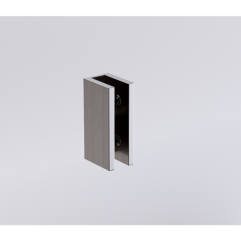 110x110cm Double Door Corner Shower Screen with Gunmetal Brackets and SS Hinges, Round Knob Handle