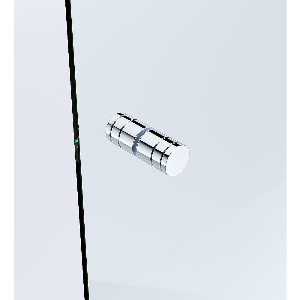 90x90cm Double Door Corner Shower Screen – Wall Channels with SS Hinges in Chrome, Round Handle