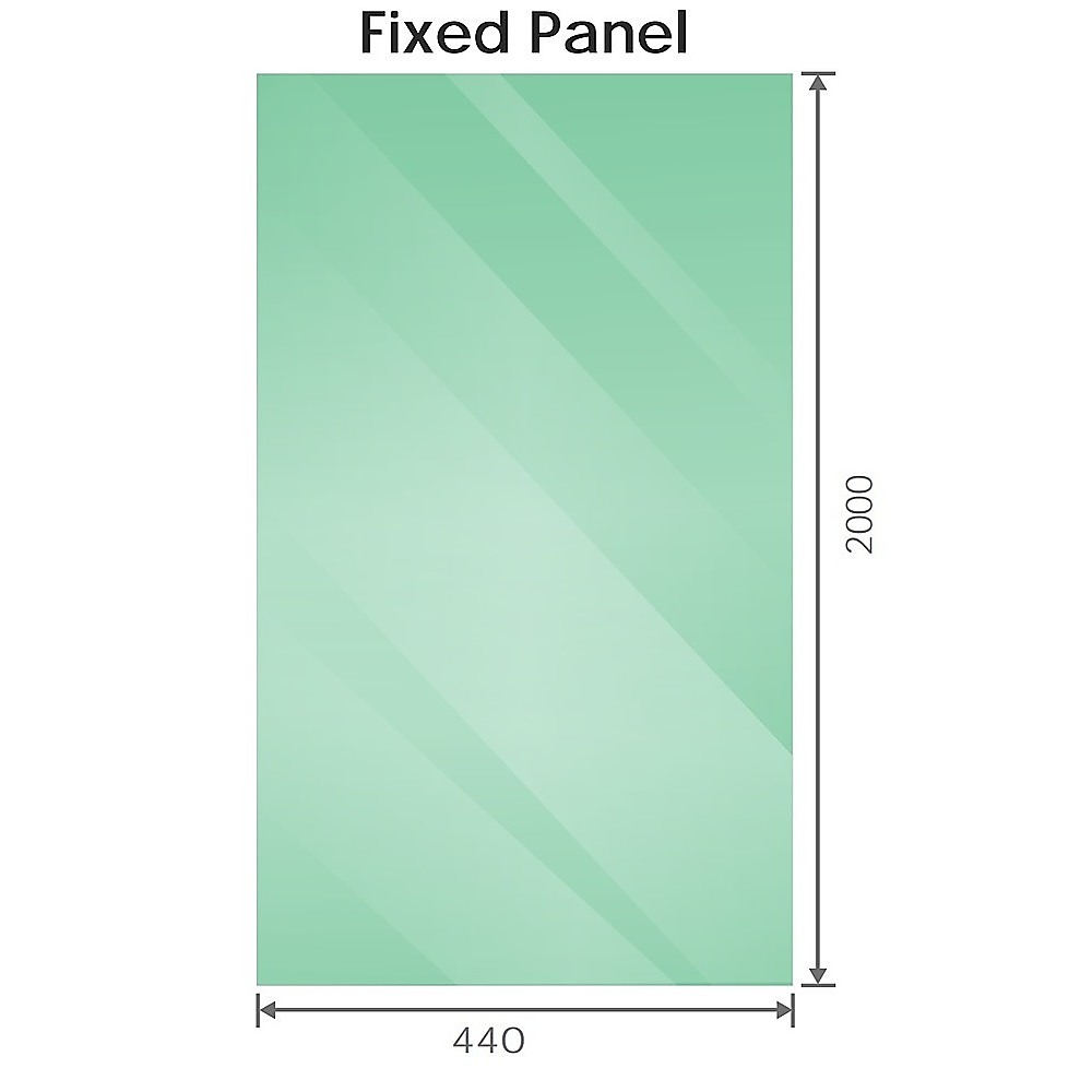 90cm Frameless Diamond Shower Screen – White F-Brackets, SS Hinges & Square Knob Handle