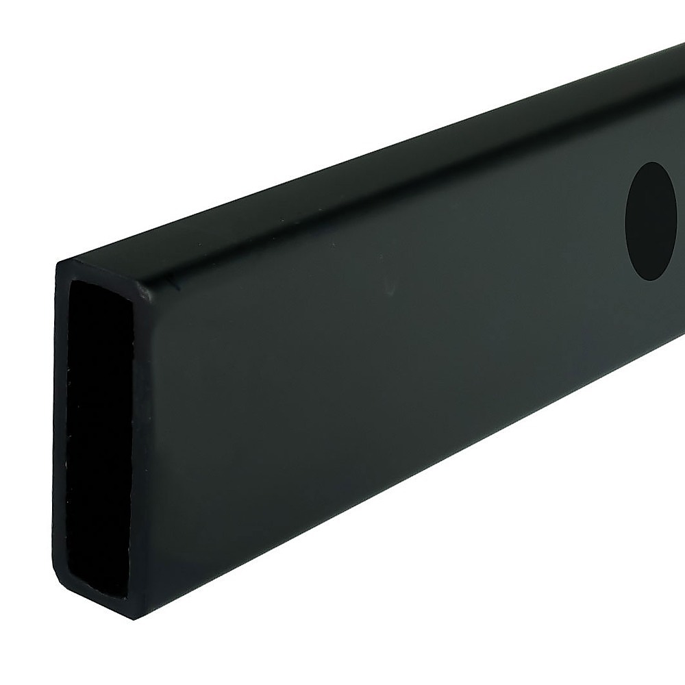 150cm Frameless Glass Sliding Shower Door – With Black Rail and U-bracket for Modern Bathrooms