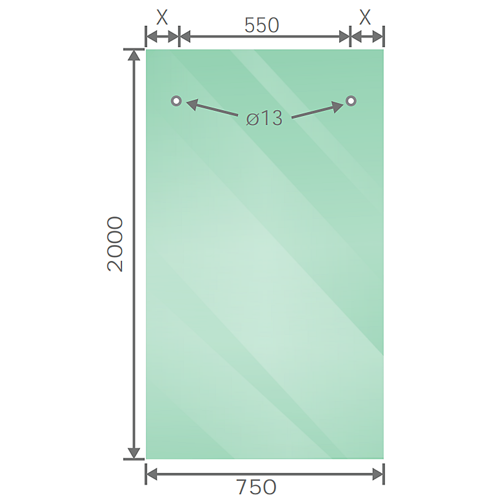 140cm Frameless Glass Sliding Shower Door with Gold Rail and Hardware