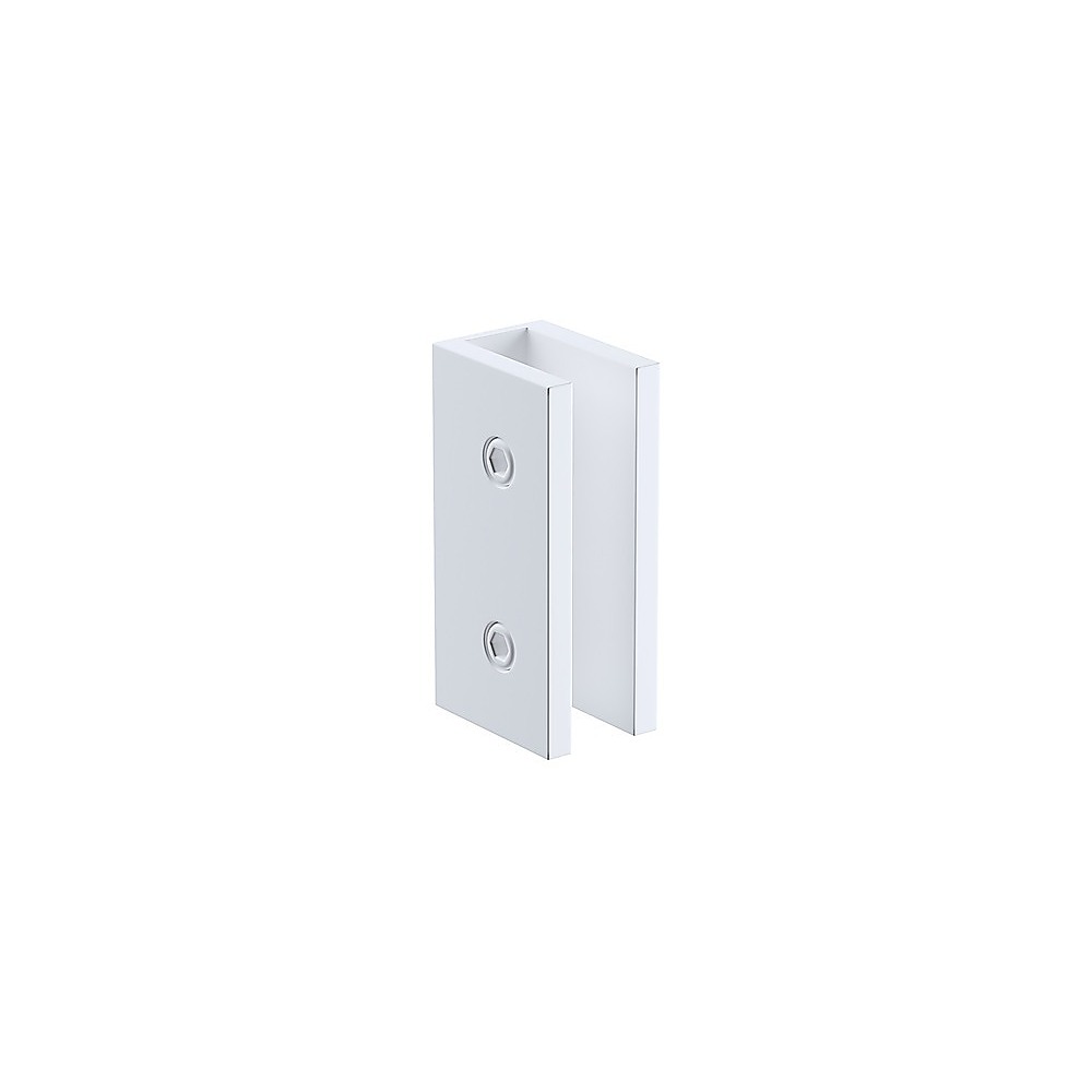 150cm Frameless Glass Sliding Shower Door with White Rail and Hardware