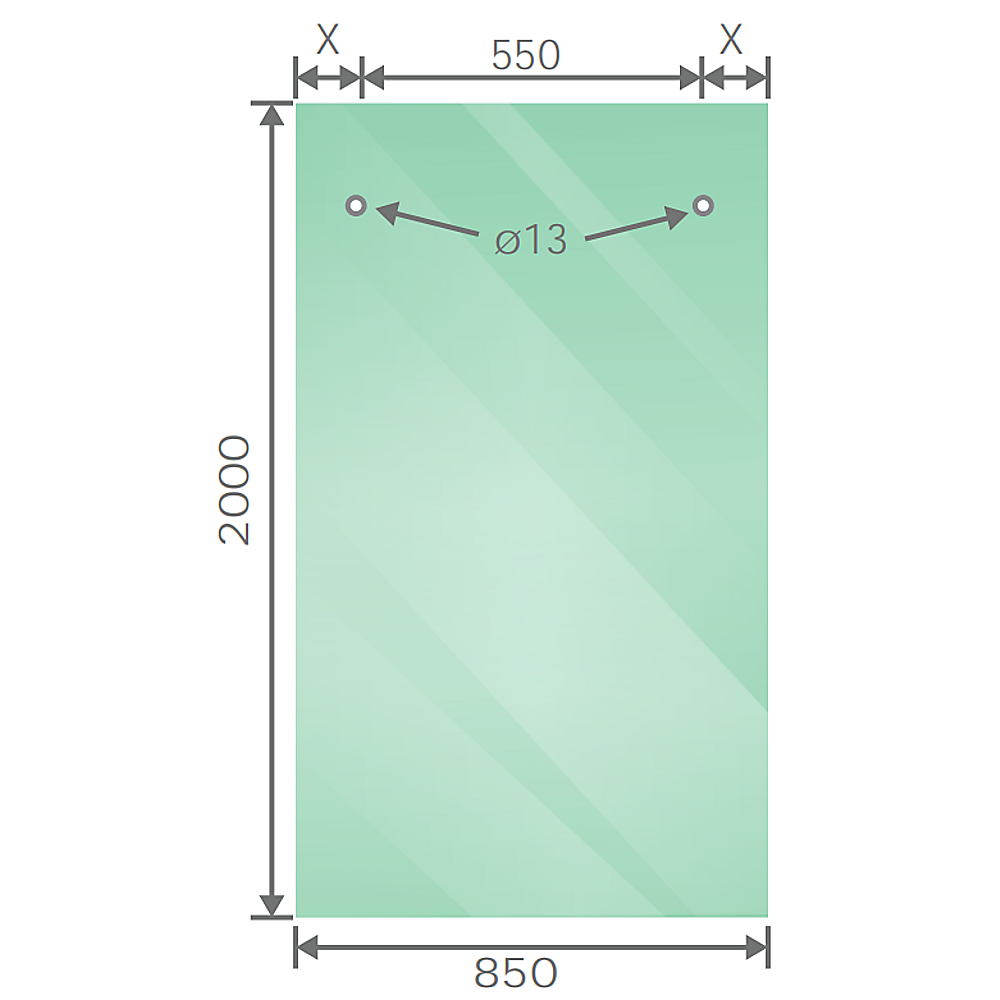170x100cm Frameless Glass Sliding Corner Shower – With Black Rail and U-bracket for Contemporary Bathrooms