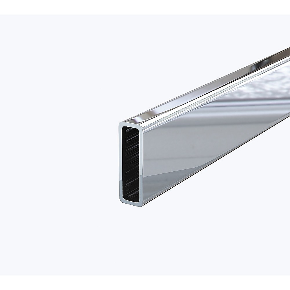 130x90cm Frameless Glass Sliding Corner Shower with Chrome Rail and Hardware