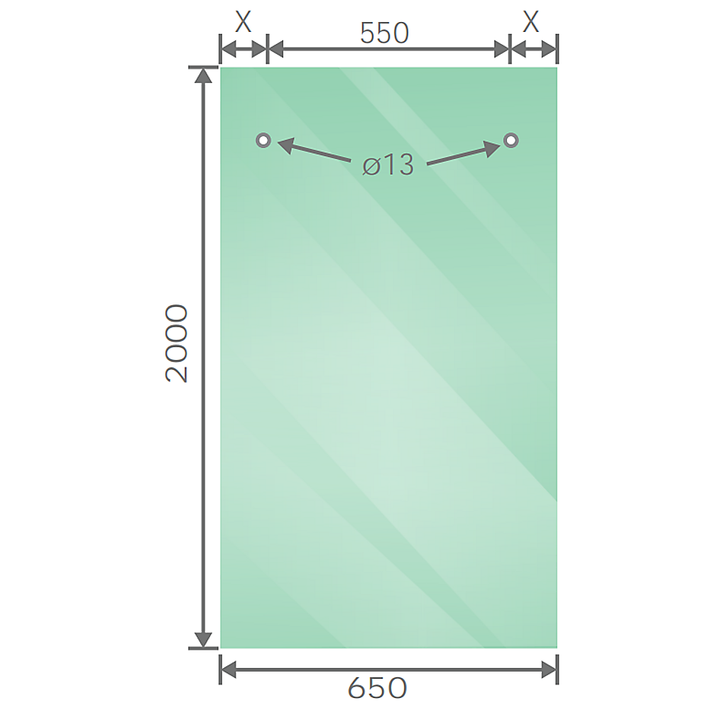 130x100cm Frameless Glass Sliding Corner Shower with Chrome Rail and Hardware
