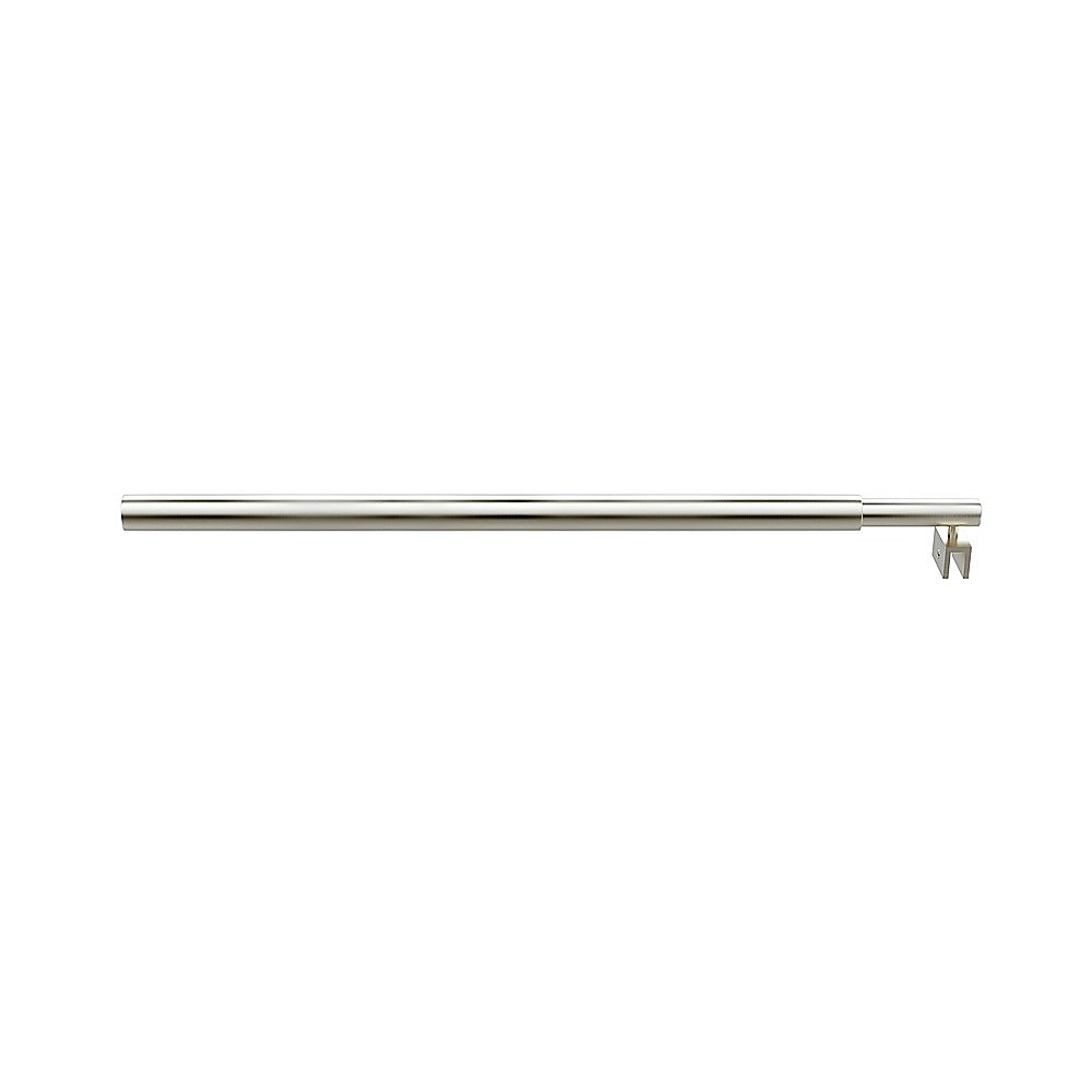 110cm Reeded Single Shower Glass Screen with Nickel U-brackets & Round Pole